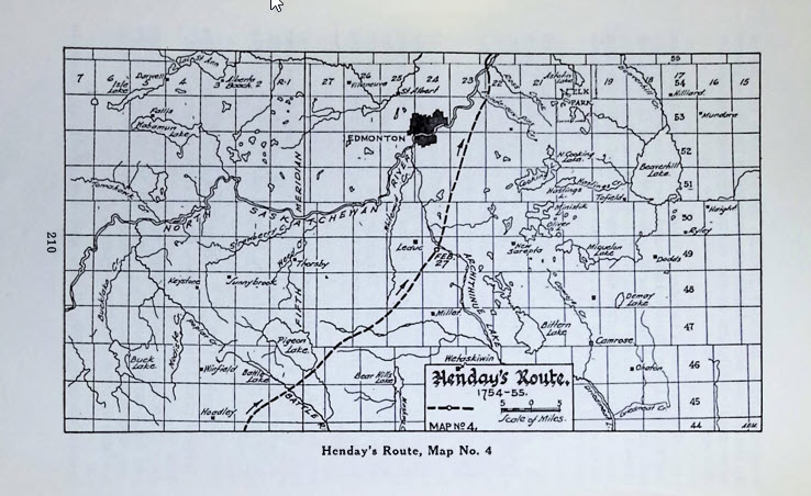 Map back to the Saskatchewan River 1754