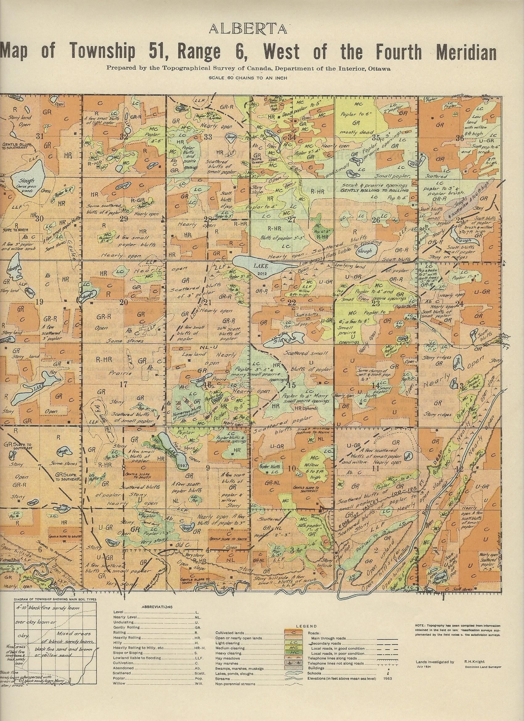 Township 51 Range 6 w of 4th 1924