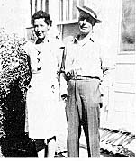 Ray and Emma Keitges, at their home in Glendon, 1947