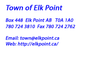 Contact info Town of Elk Point
